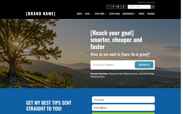 Authority blog template