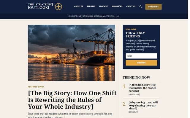 Magazine blog template