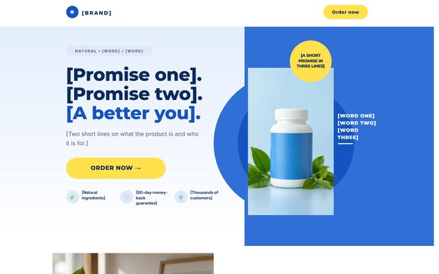 Sales page template