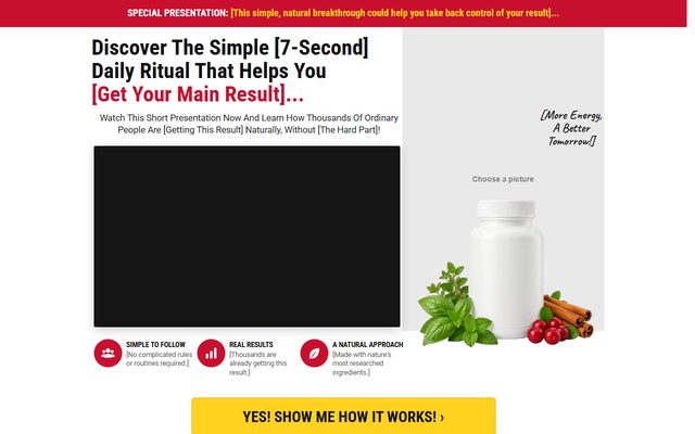 Video sales page template